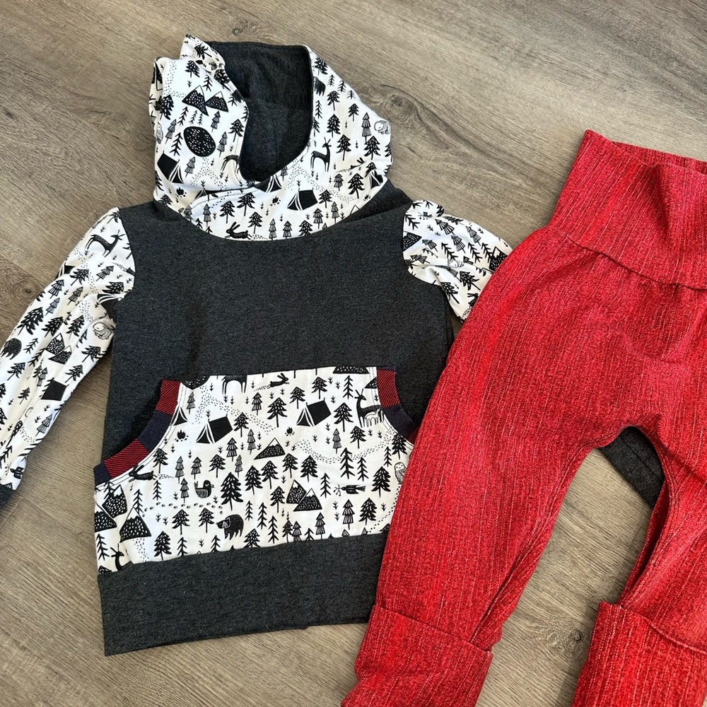 Toddler Grow with Me Hoodie and Pants Set | NWOT 1-3 year